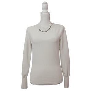 Louis Vuitton Uniforms Lightweight Viscose Knit Pullover Chain Detail Crewneck